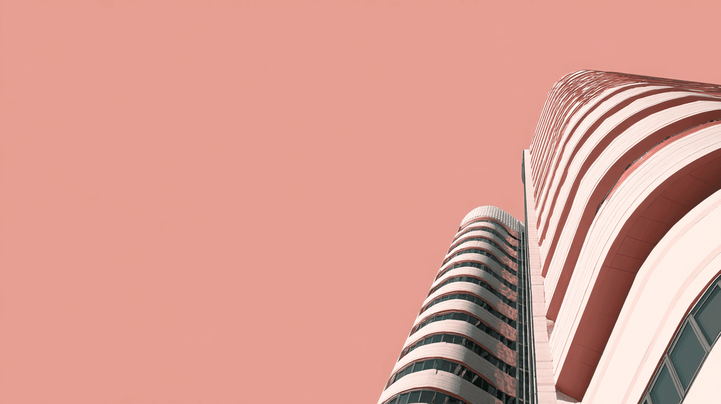 Curved Tower Pink Sky
