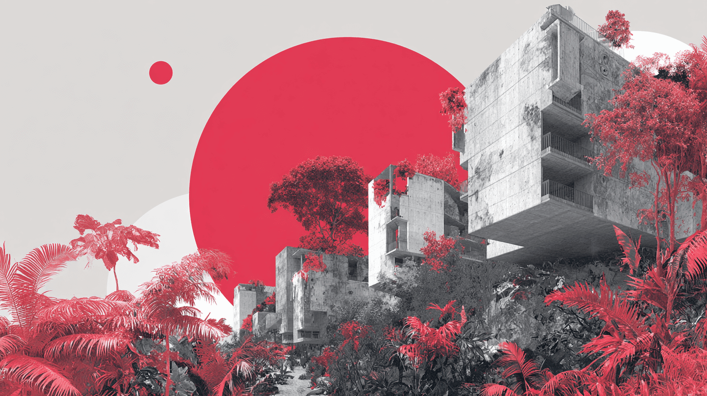 Brutalist Pink Ruins