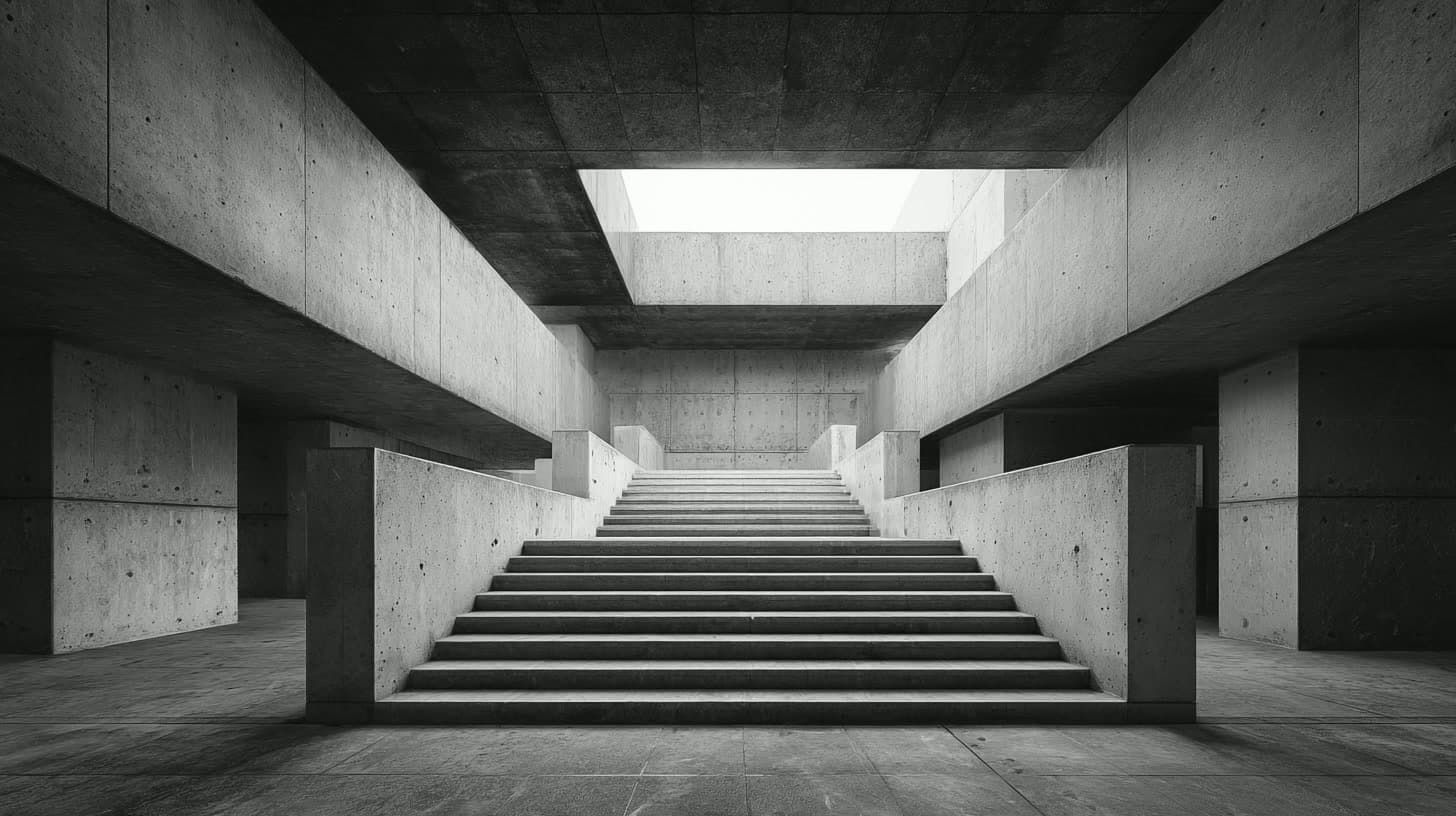 Brutalist Concrete Staircase