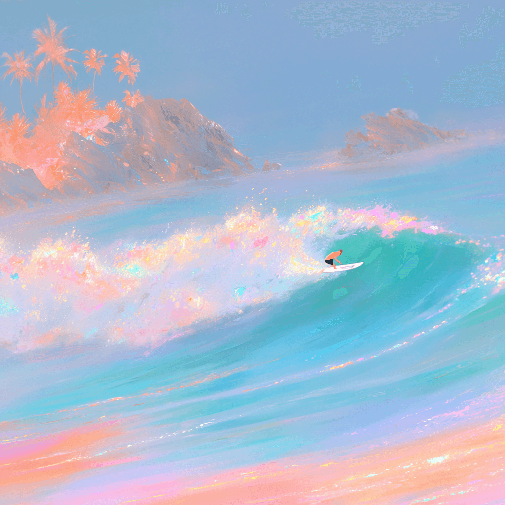 Pastel Surf Wave
