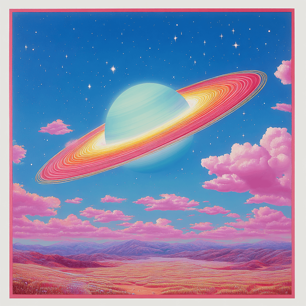 Surreal Saturn Landscape