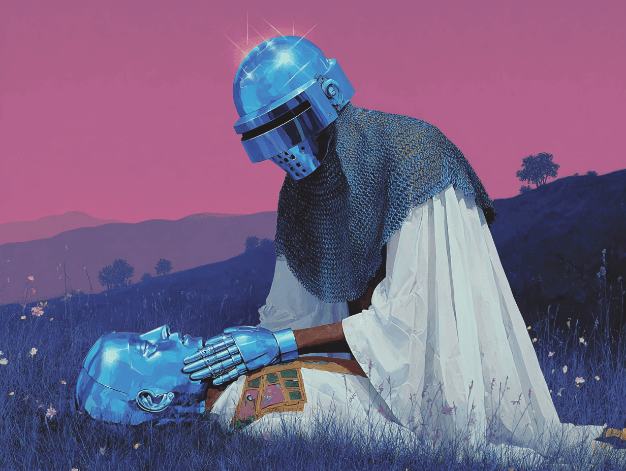 Knight Robot and Fallen Android
