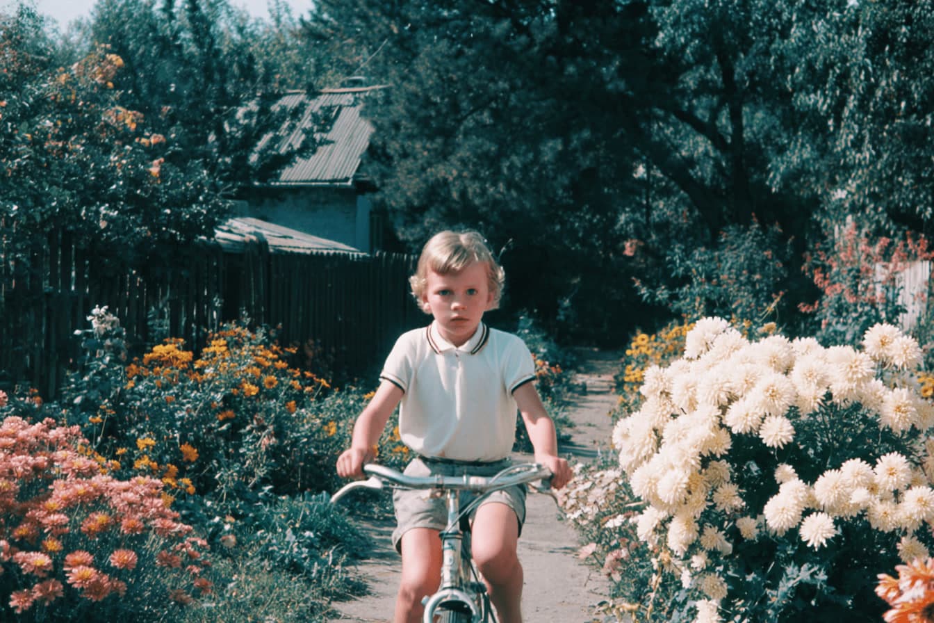 Child Riding Bicycle