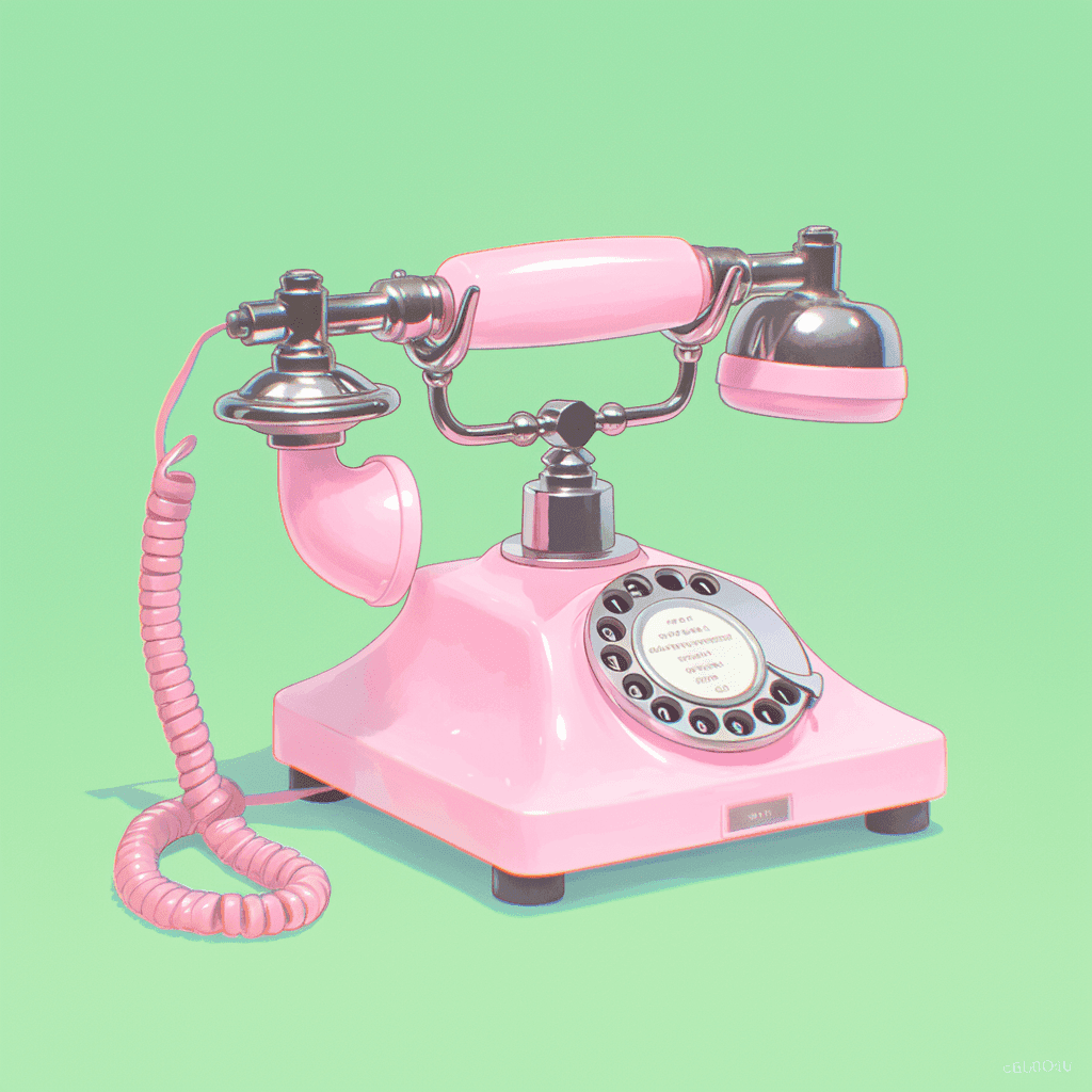 Pink Retro Telephone
