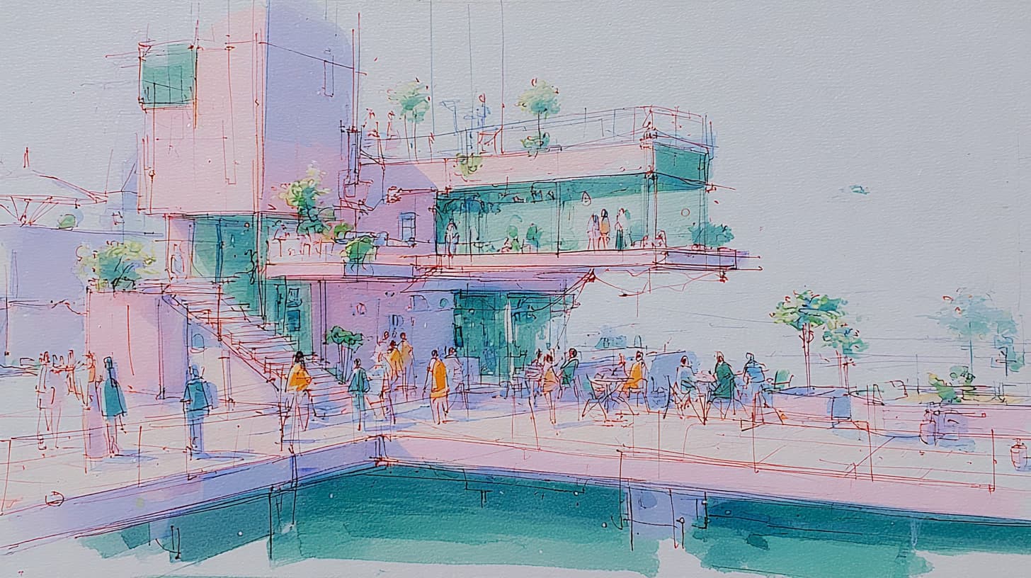Architectural Sketch Plaza