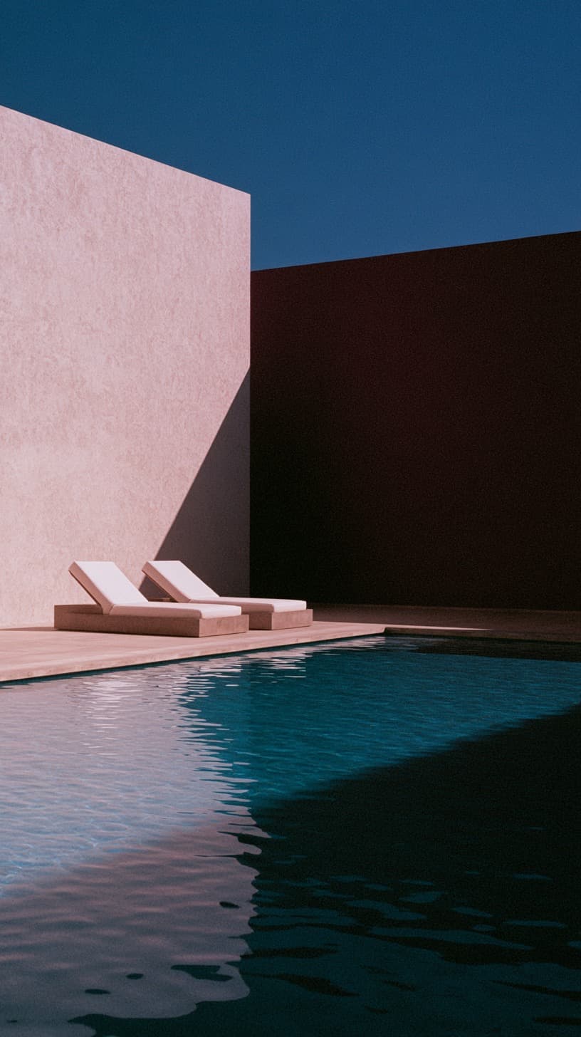 Blush Walls and Still Water