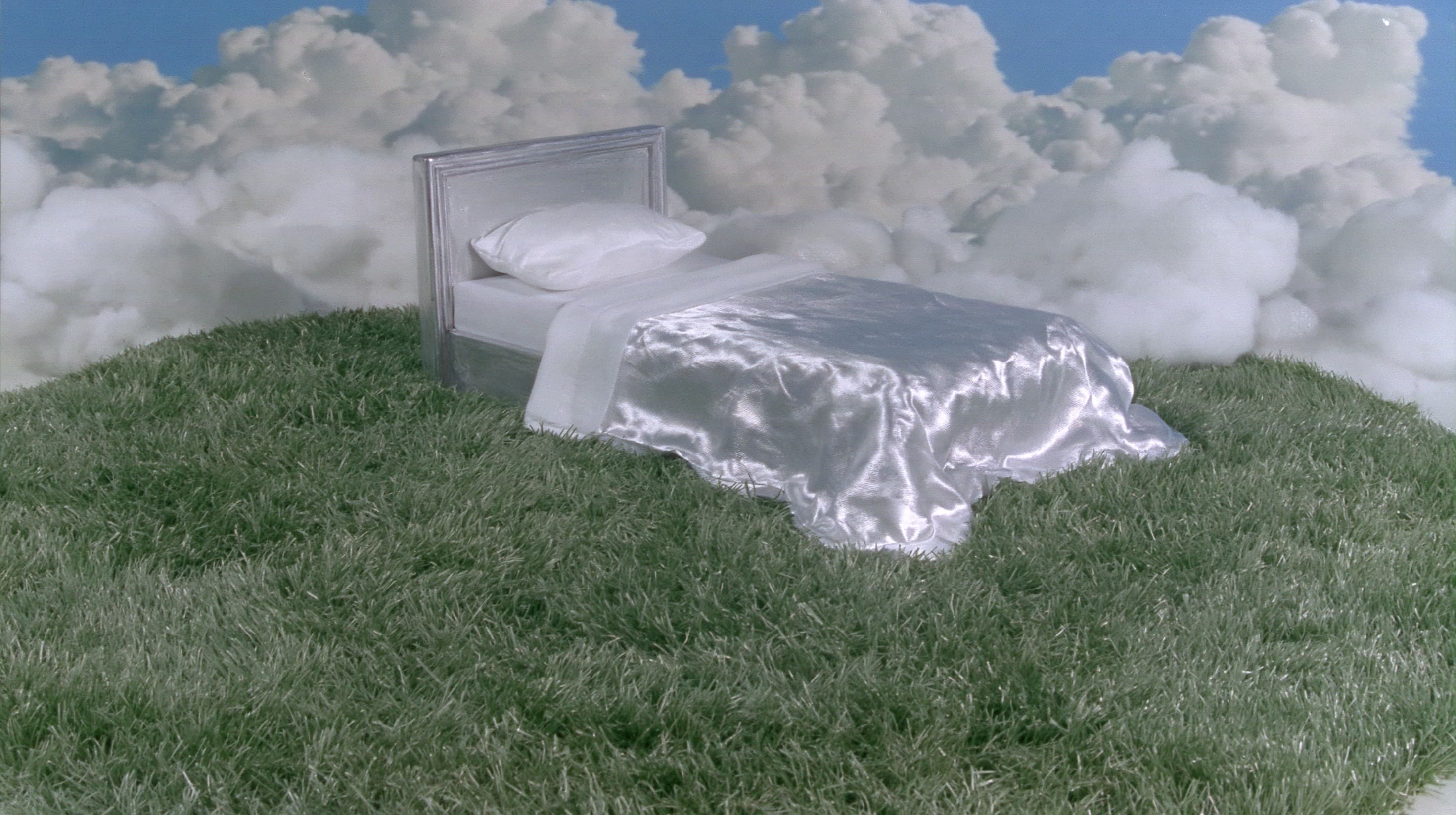 Bed on a Grass Island