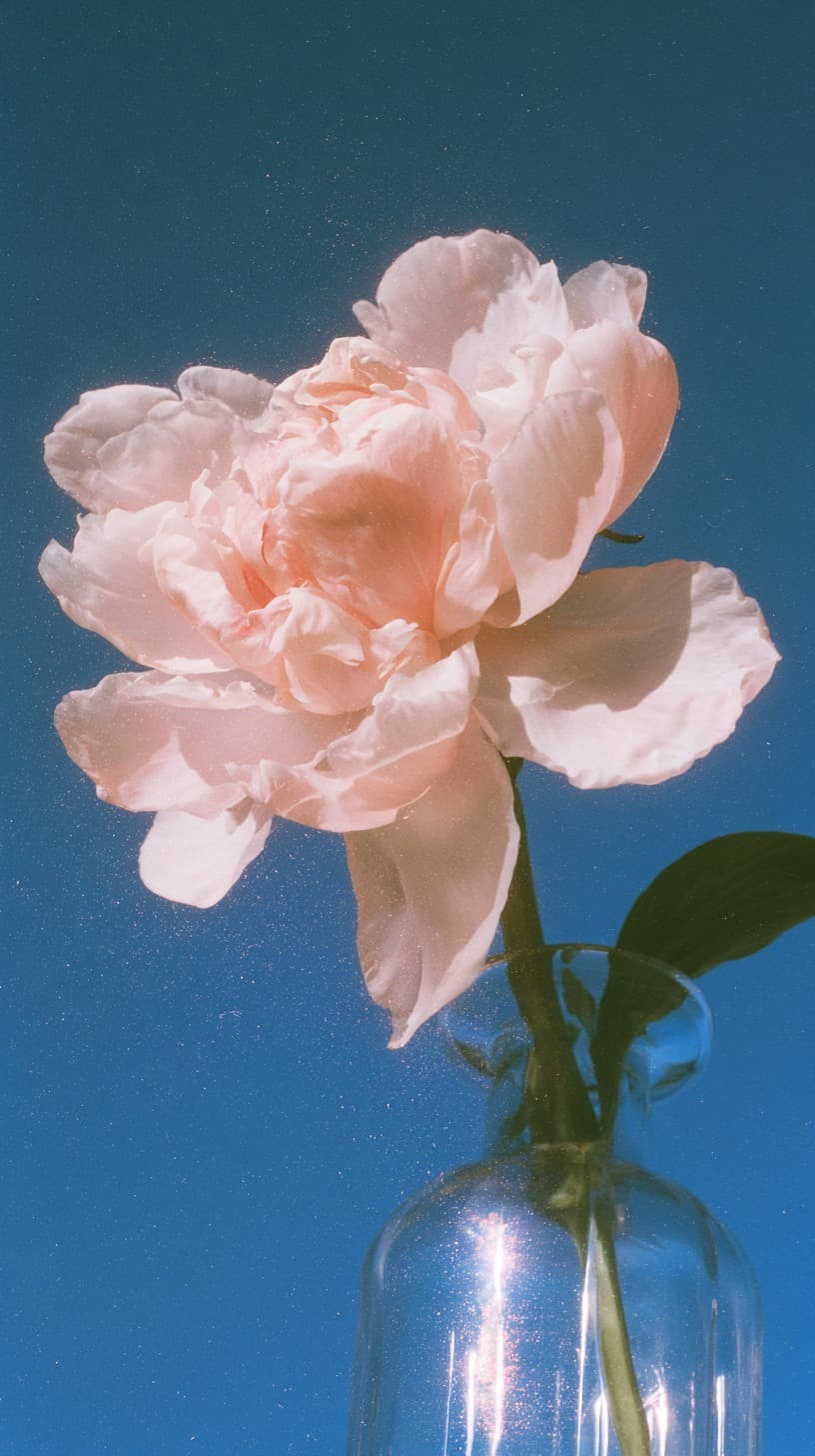 Peony in Afternoon Blue