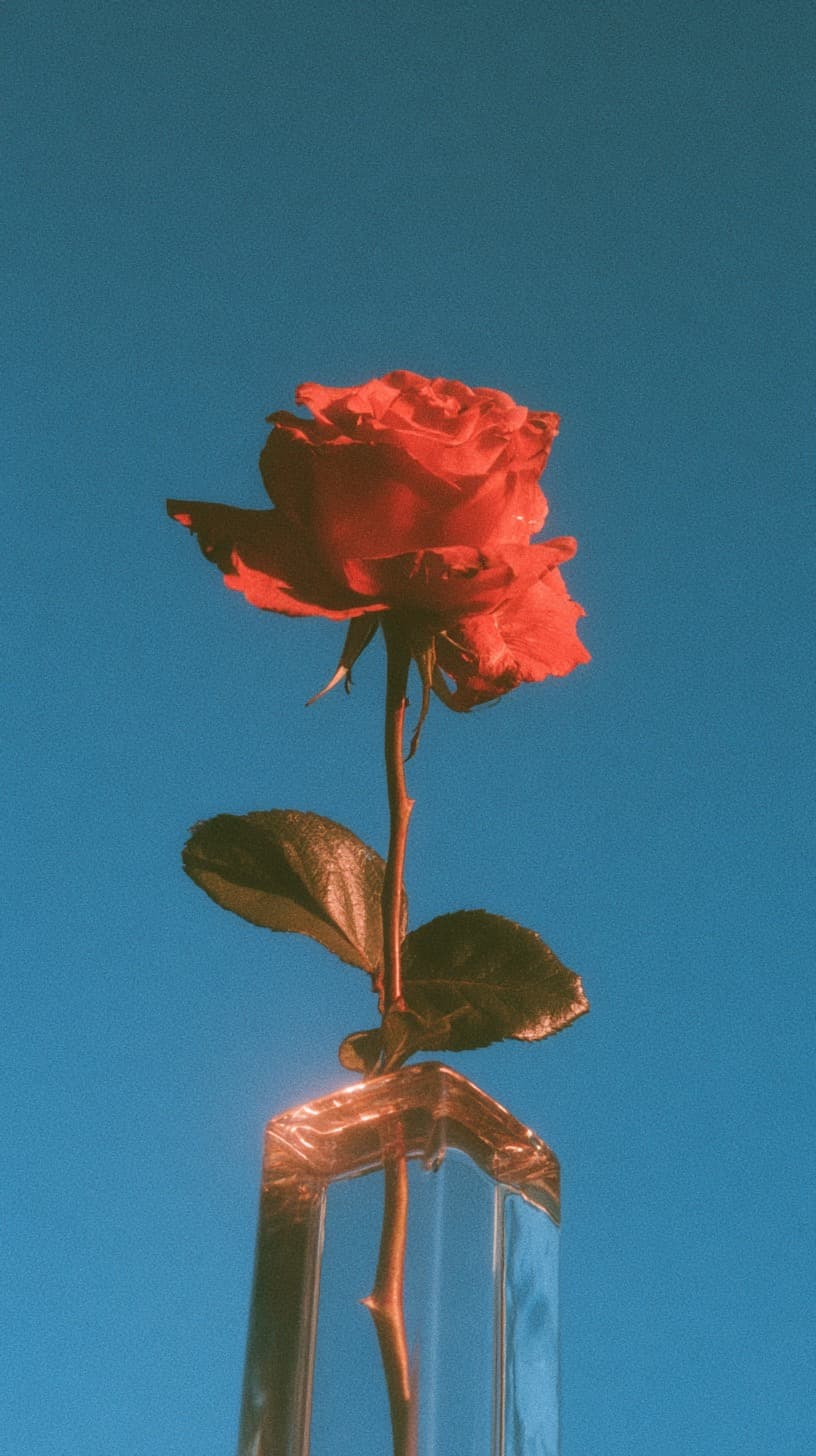 Red Rose in Full Sun