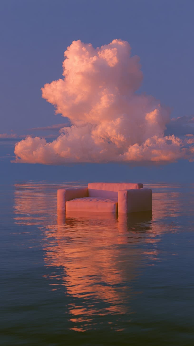 Sofa on a Still Ocean