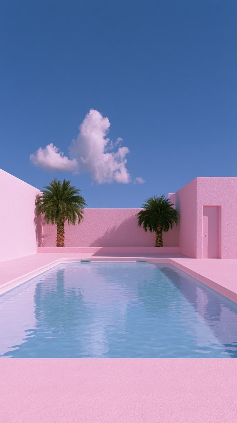 Pink Poolside, 1960s