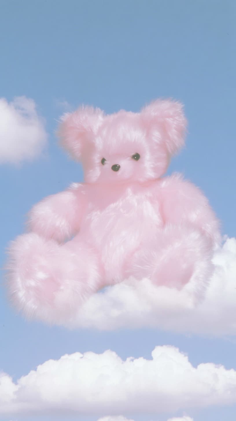 Pink Bear on a Cloud