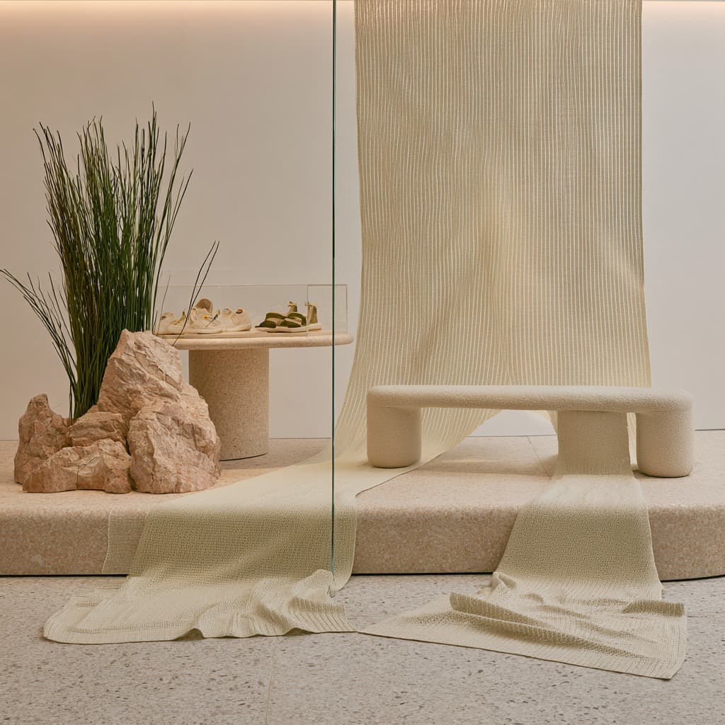 Cream Knit Window