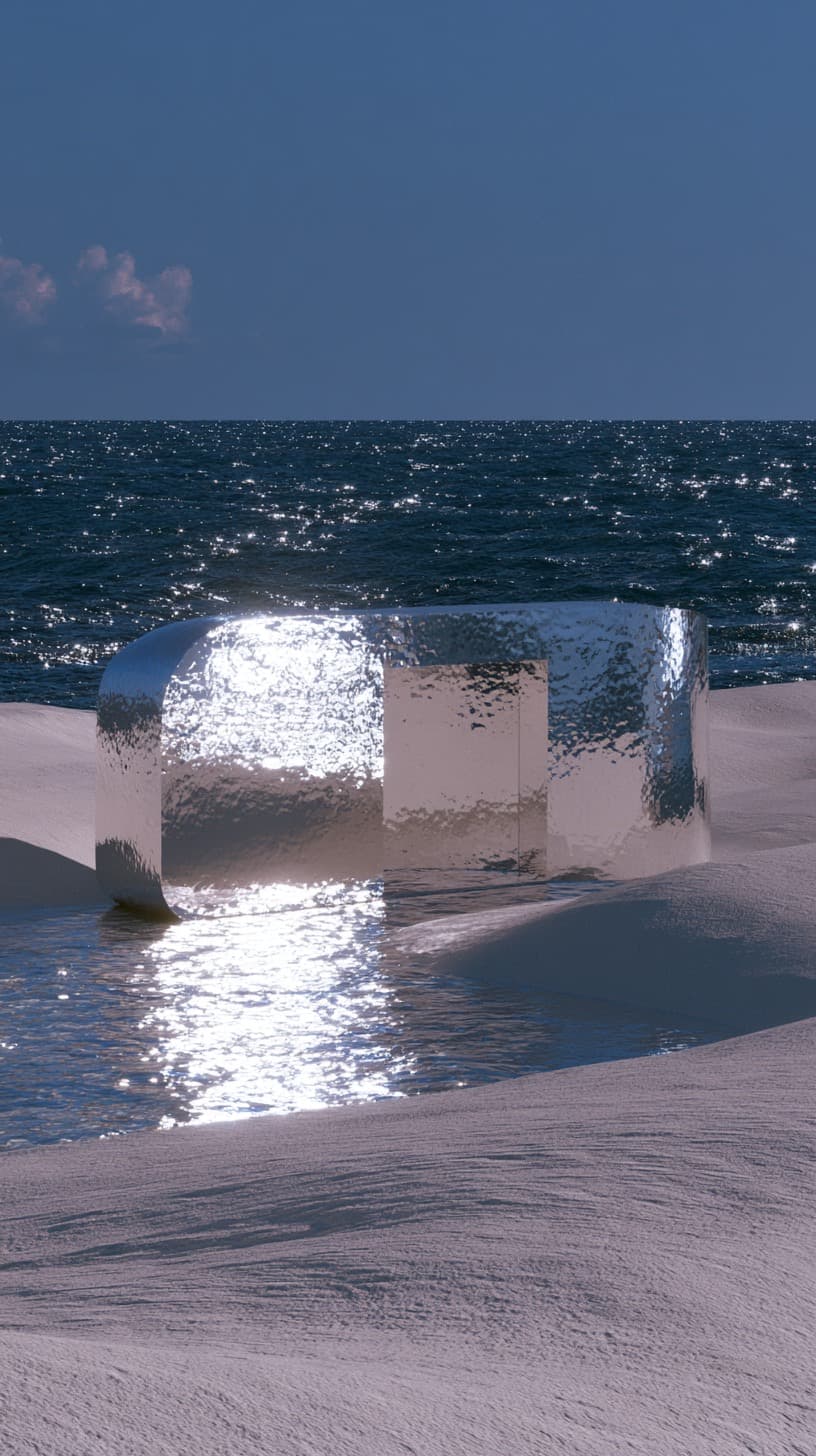 Molten Mirror on the Dunes