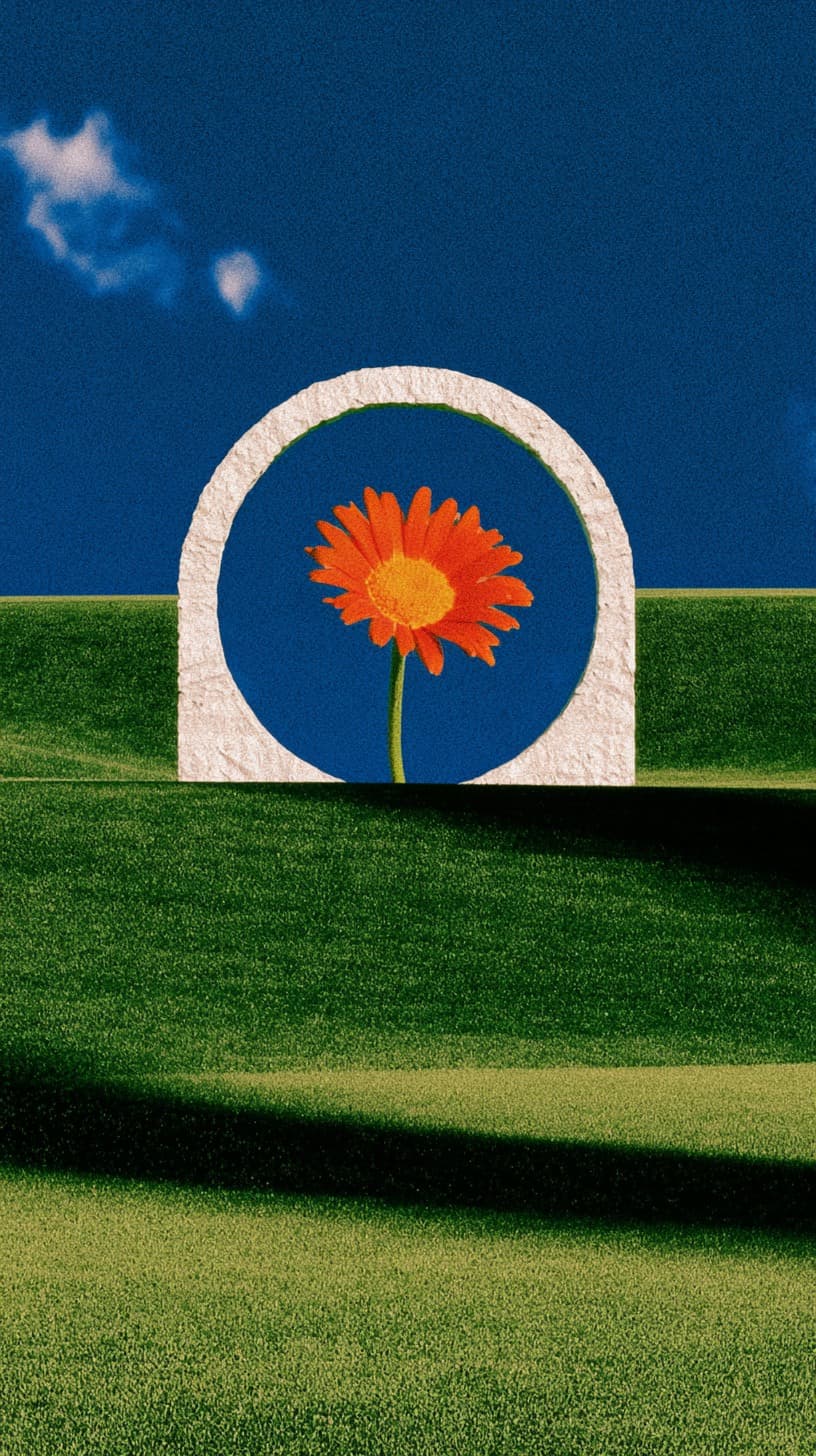Gerbera in the Round Arch