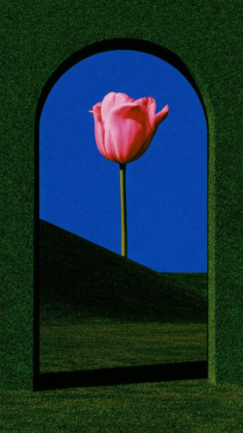 Tulip Through the Green Arch