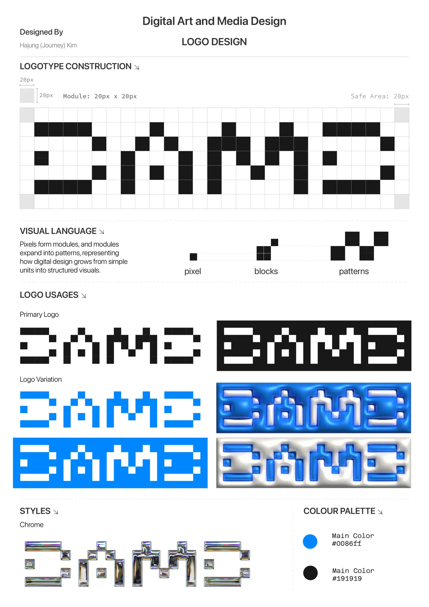 Pixel → blocks → patterns animation — reference