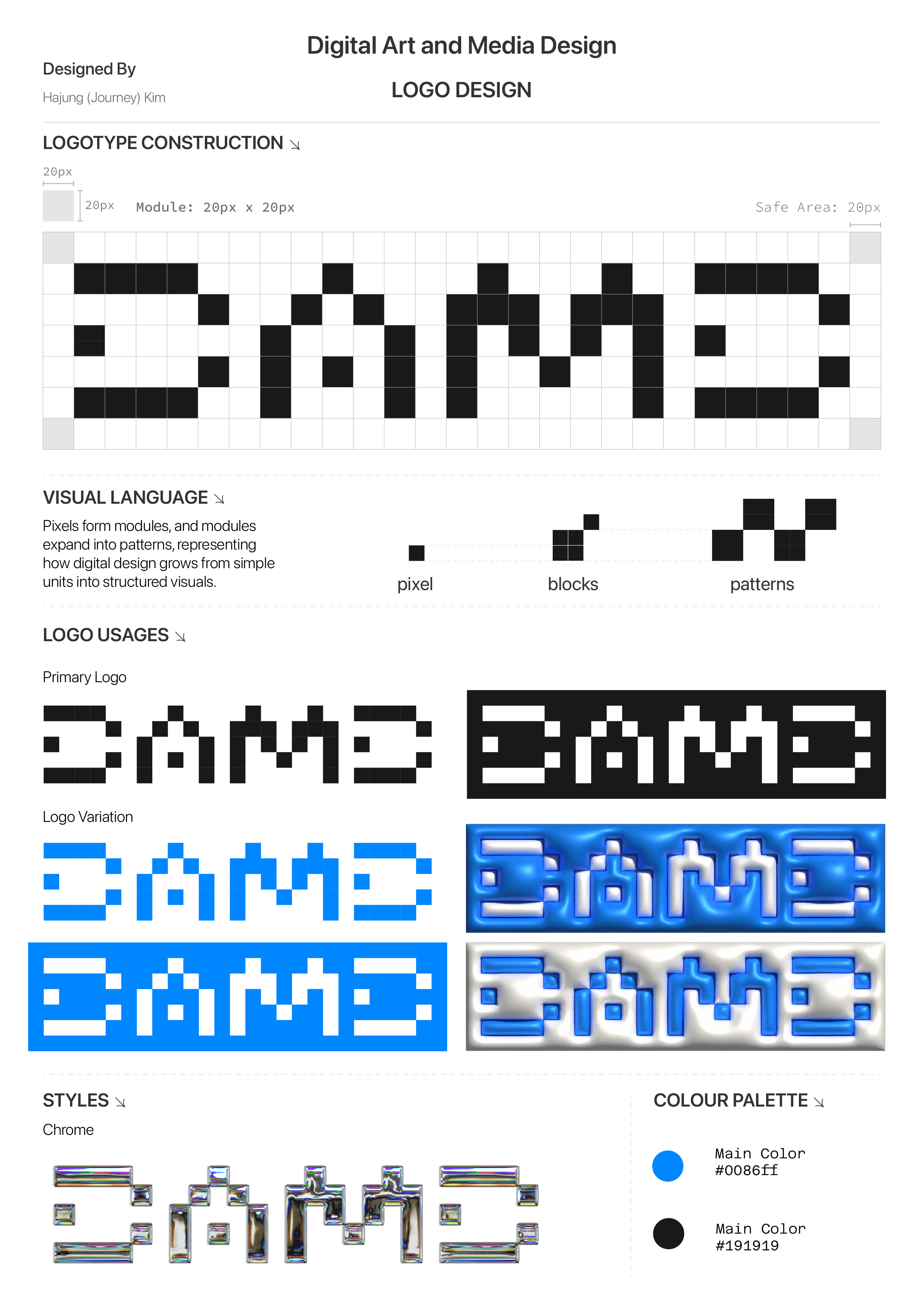 Pixel → blocks → patterns animation — reference